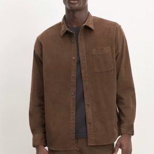 Men's Everlane Relaxed Corduroy Shirt in Color Cocoa, Size Large